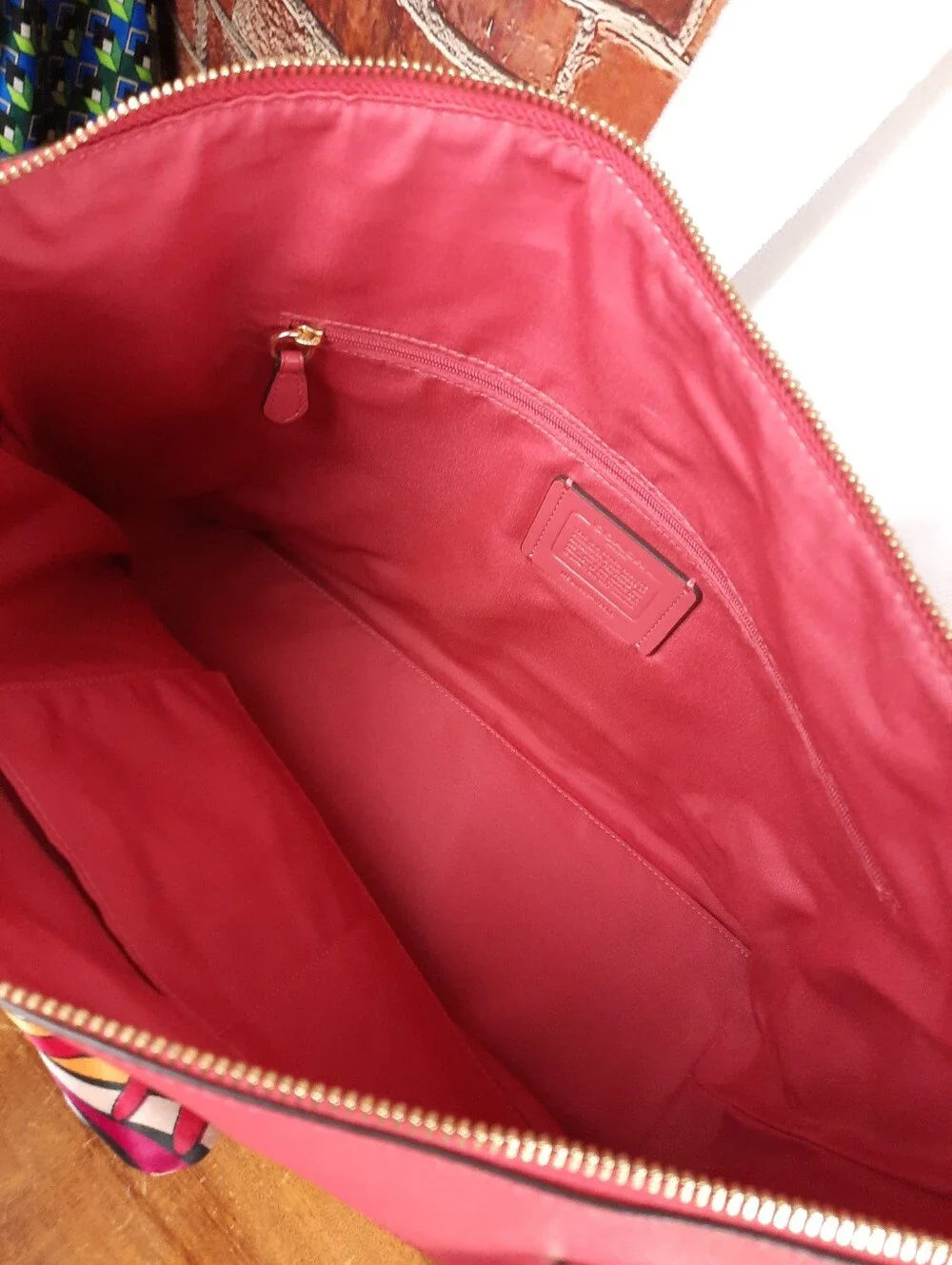 Coach Genuine Saffiano Leather Tote